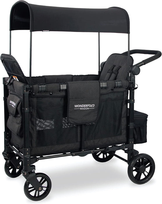 Wonderfold W2 Elite Pro Stroller Wagon, 2024, Jet Black