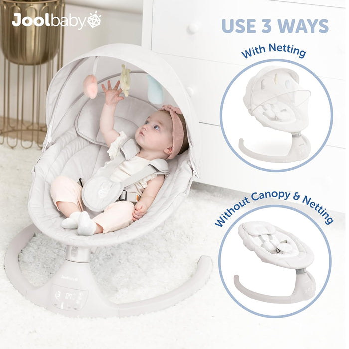 Shop Jool Nova Baby Swing, Signature, Stone at GoodBuy Gear