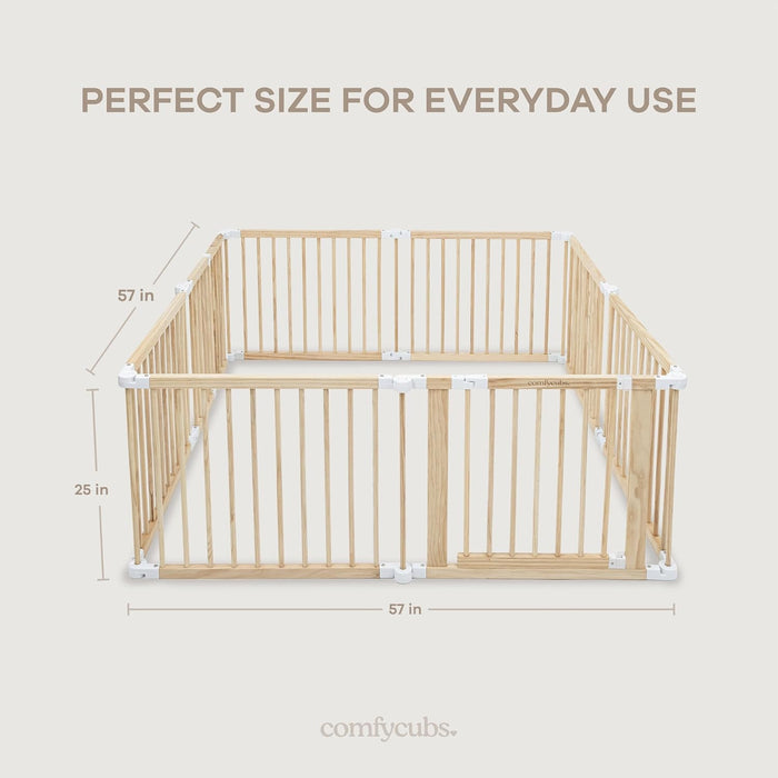 Comfy Cubs Playpen, Natural Wood