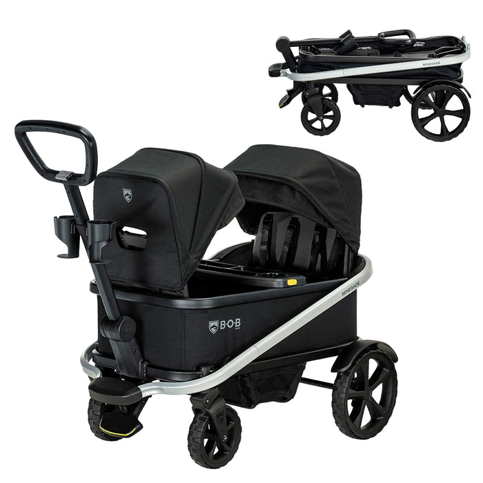 Shop BOB Renegade 3 Seats Canopy Stroller Wagon, 2023, Nightfall at GoodBuy Gear