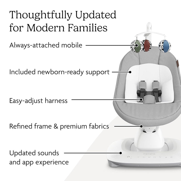 Shop UPPAbaby Mamaroo Smart Swing, Stella (Grey Melange) at GoodBuy Gear