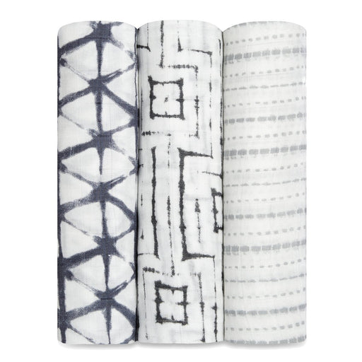 Shop Aden + Anais Silky Soft Swaddles (3 Pack), Pebble Shibori at GoodBuy Gear