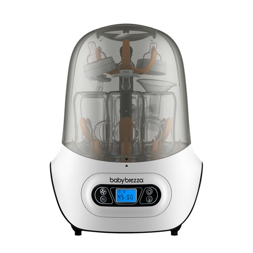 Shop Baby Brezza One Step Baby Bottle Sanitizer and Dryer (Steam Sterilizer), White on Black at GoodBuy Gear