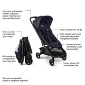 Shop Bugaboo Butterfly 2 Stroller, 2025, Black, Deep Indigo, Deep Indigo at GoodBuy Gear
