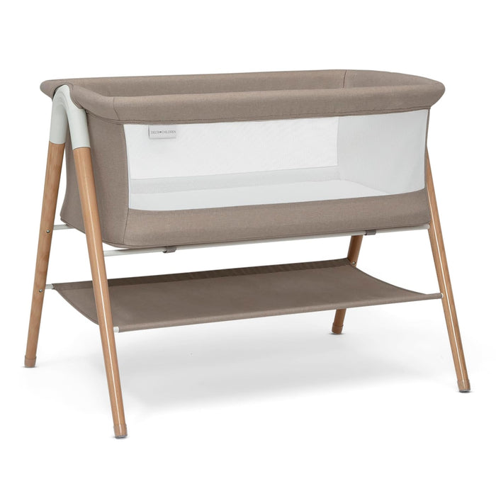 Shop Delta Children Bondi Adjustable Height Bedside Beechwood Bassinet, Tan, Bedside Bassinet at GoodBuy Gear