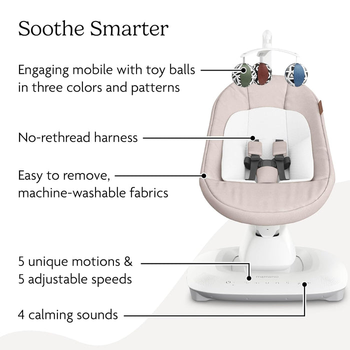 Shop UPPAbaby Mamaroo Smart Swing, Charlie (Sand Melange) at GoodBuy Gear