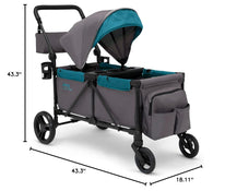 Shop Delta Children Jeep Sport All-Terrain Stroller Wagon, Grey with Blue Moon at GoodBuy Gear