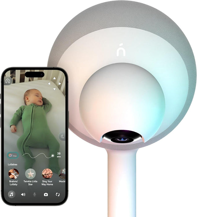 Nanobebe Aura Smart Baby Monitor, White