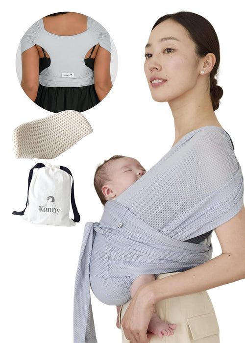 Konny Baby Carrier Flex, AirMesh, M-4XL, Pale Blue
