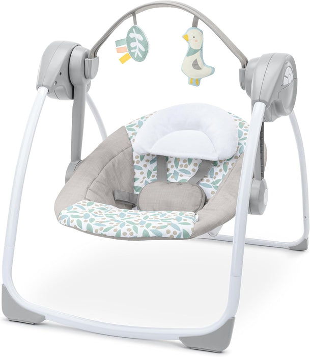 Ingenuity Comfort 2 Go Compact Portable Baby Swing, Endless Blooms