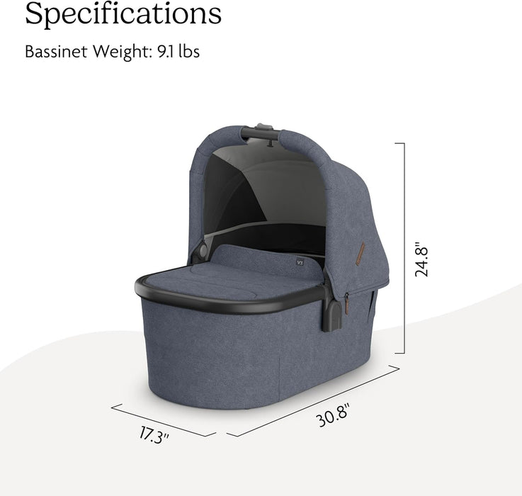 UPPAbaby V3 Bassinet, Julian (Dusty Blue Melange)
