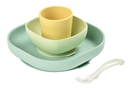 Shop Beaba Silicone Suction 4 Piece Meal Set, Pastel at GoodBuy Gear