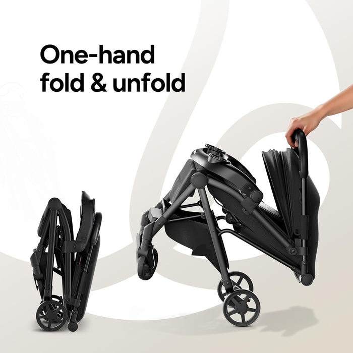 Mompush Lithe V2 Stroller, Black, 2025
