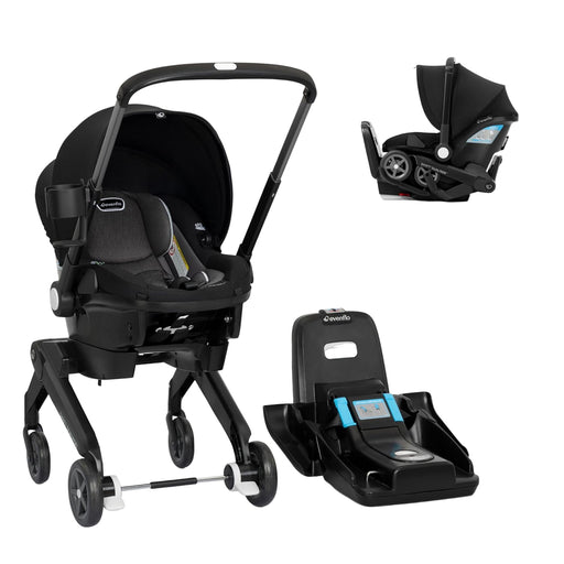 Shop Evenflo Shyft Dual Ride Infant Car Seat Stroller Combo, 2024, Beaufort Black, Original Model at GoodBuy Gear
