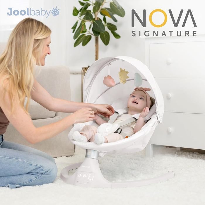 Shop Jool Nova Baby Swing, Signature, Stone at GoodBuy Gear