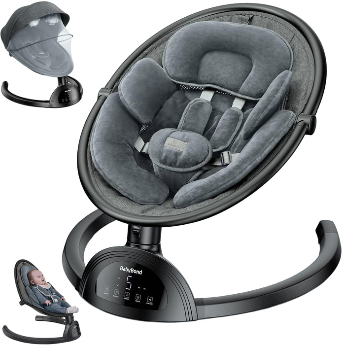 BabyBond Bluetooth Swing, Black, New model