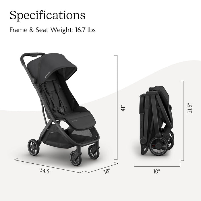 UPPAbaby MINU V3 Stroller, 2024, Jake (Charcoal/Black)