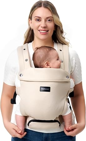 Momcozy 3-in-1 PureHug Baby Carrier, Khaki, Air Mesh