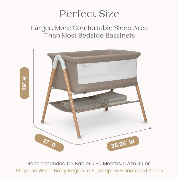 Shop Delta Children Bondi Beechwood by The Bed Bassinet, Tan at GoodBuy Gear