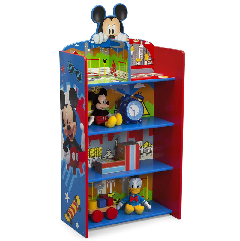 delta children's bookshelf Delta Children Wooden Playhouse 4 Shelf Bookcase, Mickey Mouse