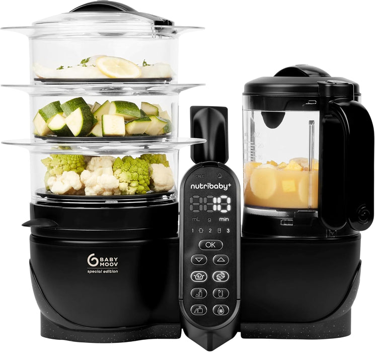 Shop Babymoov Duo Meal Station Food Maker XL Limited Edition, Black at GoodBuy Gear