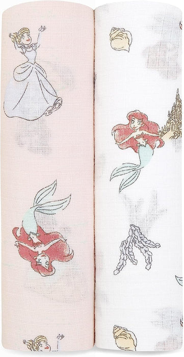Shop Aden + Anais Essentials Cotton Muslin Swaddle (2 Pack), Disney Princess at GoodBuy Gear
