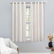 Shop Ricardo Trading Grasscloth Window Panel Curtains, 54"W x 54"L, Wand, White at GoodBuy Gear