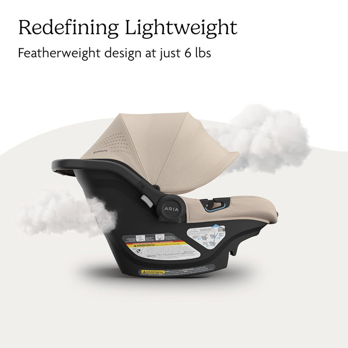 UPPAbaby Aria V2 Infant Car Seat, 2025, Declan (Oat Mélange/Chestnut Leather)