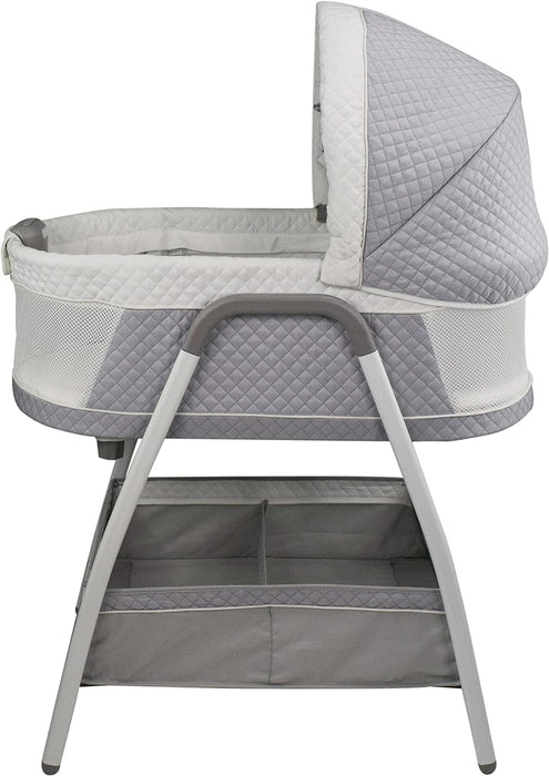 TruBliss 3-in-1 Journey Bassinet Crib Sleeper, Soft Grey