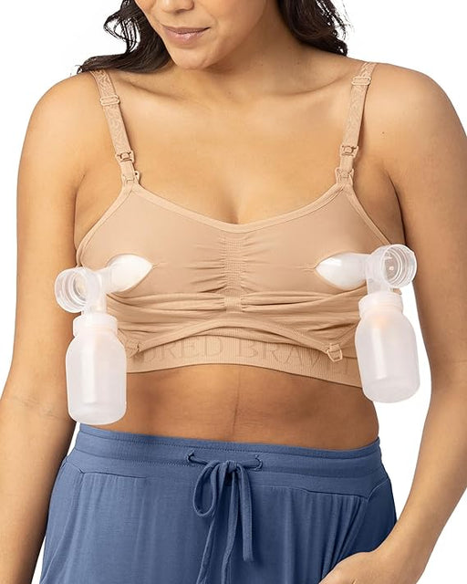 Shop Kindred Bravely Sublime Hands-Free Pumping & Nursing Bra, Beige, XX-Large, Busty at GoodBuy Gear