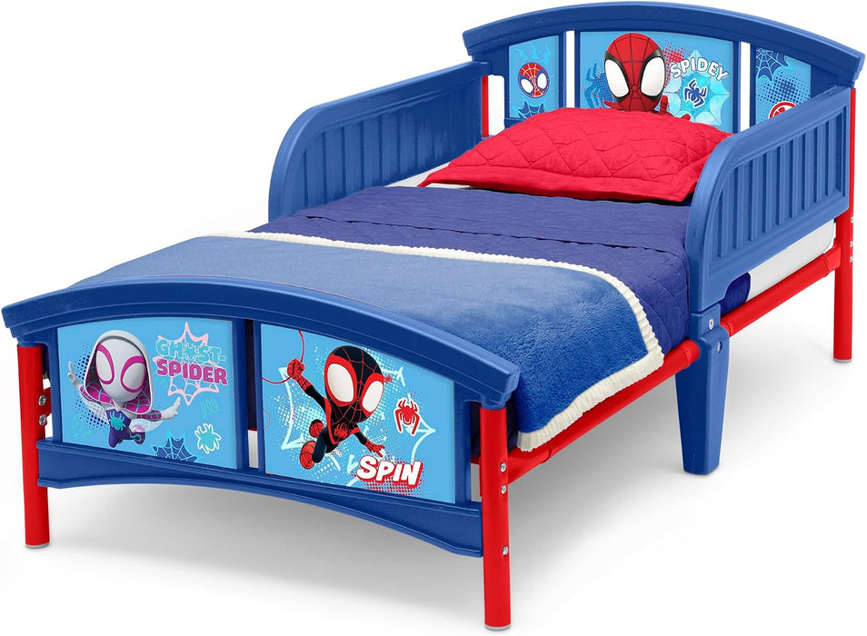 Delta Children Spidey and His Amazing Friends Plastic Toddler Bed, Blue