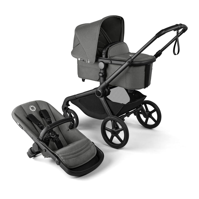 Shop Bugaboo Kangaroo Single To Double Stroller, Black, 2025, Moon Grey, Moon Grey at GoodBuy Gear