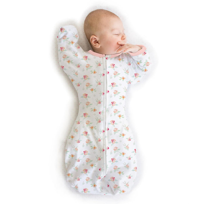 Swaddle Designs Transitional Swaddle Sack, Medium, Watercolor Peachy Pink Floral