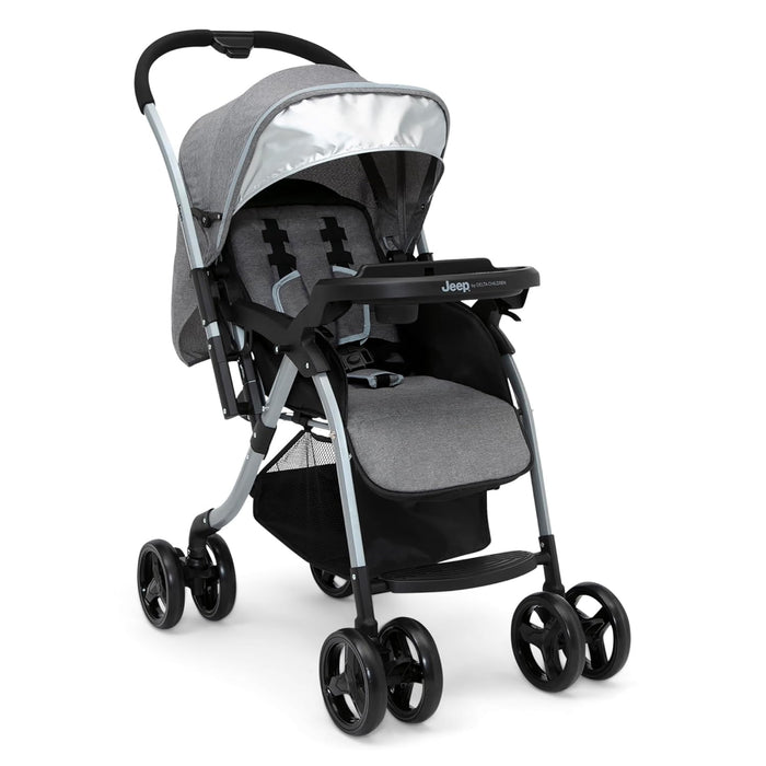Delta Children Unlimited Jeep Stroller with Reversible Handle, 2023, Grey Tweed