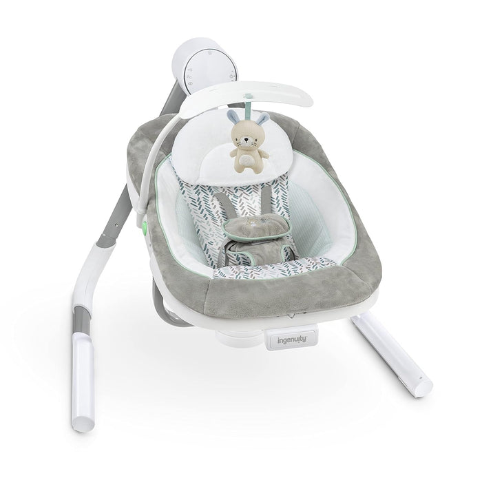 Ingenuity AnyWay Sway Power Adapt Dual-Direction Portable Swing, Spruce