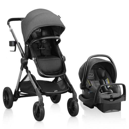 Shop Evenflo Pivot Xpand Travel System with LiteMax Infant Car Seat, 2024, Sabino Gray at GoodBuy Gear