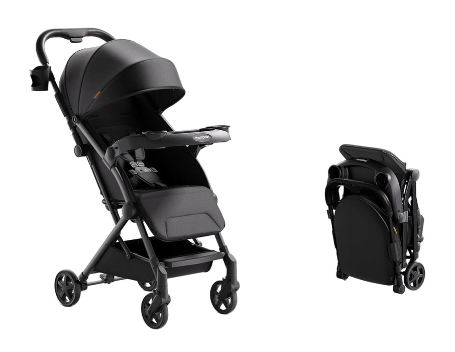 Mompush Lithe V2 Stroller, Black, 2024