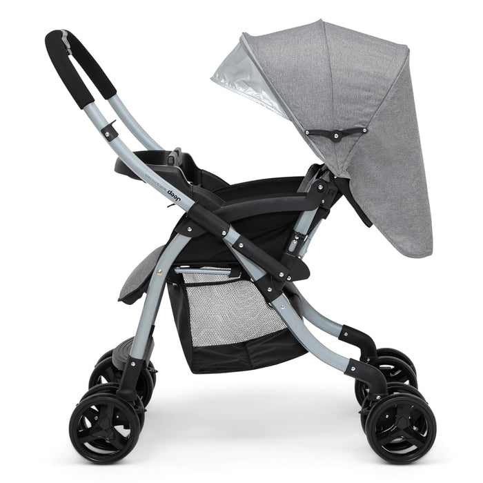 Delta Children Unlimited Jeep Stroller with Reversible Handle, 2023, Grey Tweed