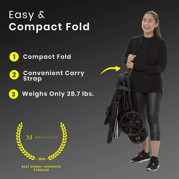 Jeep Destination Ultralight Side x Side Double Stroller, Midnight, 2025