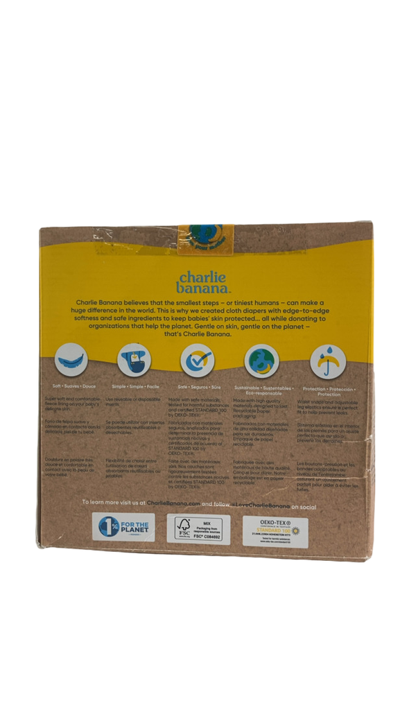 Charlie Banana One Size Cloth Diapers, 3 Pack, Wild Forest