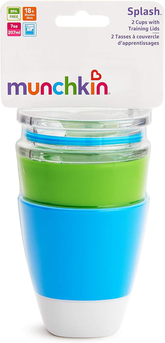 Munchkin Splash Toddler Cup, 2 Pack, Light Blue/Green