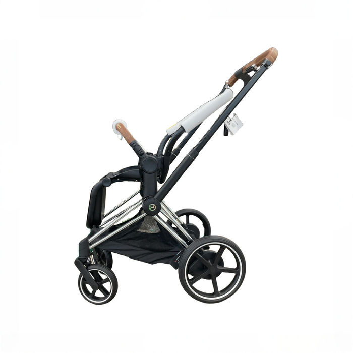Shop Cybex E-PRIAM2 Stroller Frame And Seat, Chrome With Black Details at GoodBuy Gear