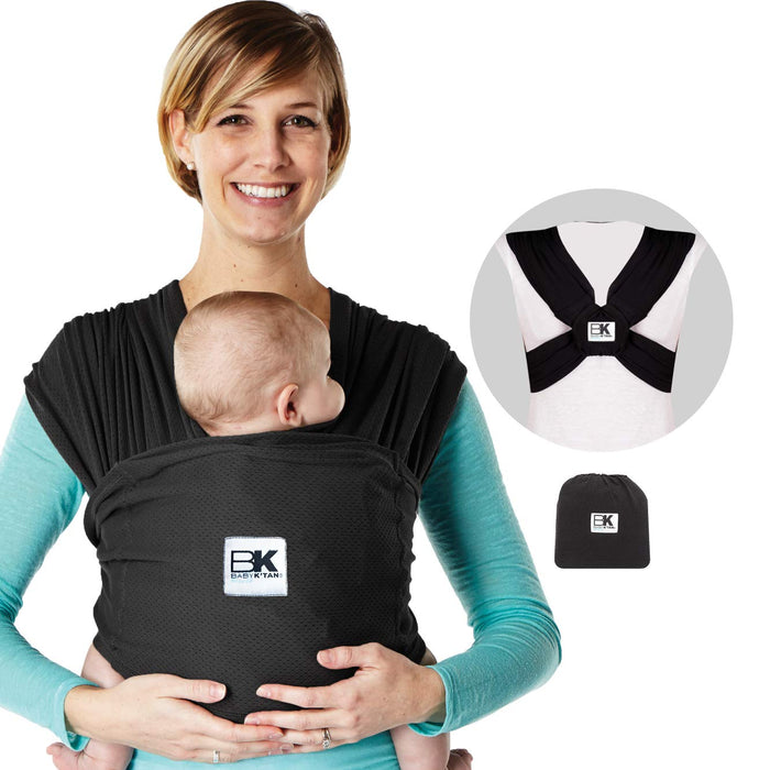 Baby K'tan Baby Carrier, Black, Small, Breeze