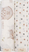 Shop Crane Baby Cotton Muslin Swaddle Set of 2, Charlie Farmhouse Tractor at GoodBuy Gear