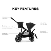 Shop Cybex Gazelle S Modular Stroller, 2025, Black Frame, Moon Black at GoodBuy Gear