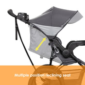 Shop Baby Trend Zero Flat Jogger with LED Lights, 2025, Dash Grey at GoodBuy Gear