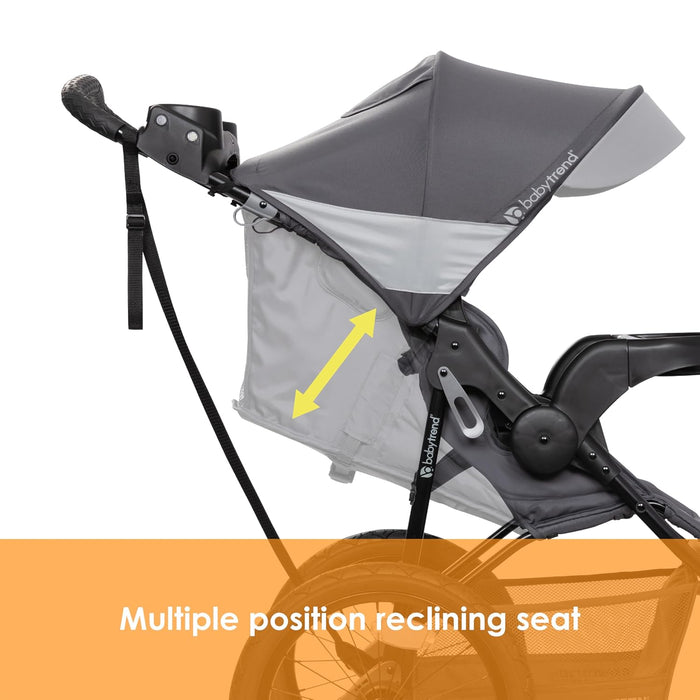 Shop Baby Trend Zero Flat Jogger with LED Lights, 2025, Dash Grey at GoodBuy Gear