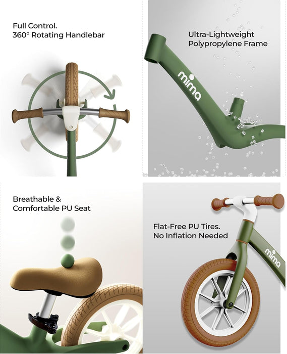 Mima Zoom Lite Balance Bike, Black