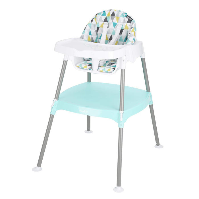 Evenflo 4-in-1 Eat & Grow Convertible High Chair, Prism Triangles Green