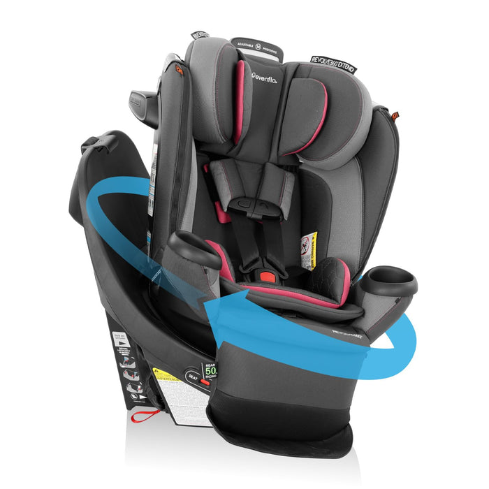 Shop Evenflo Revolve 360 Extend Rotational Convertible Car Seat, 2024, Rowe Pink at GoodBuy Gear